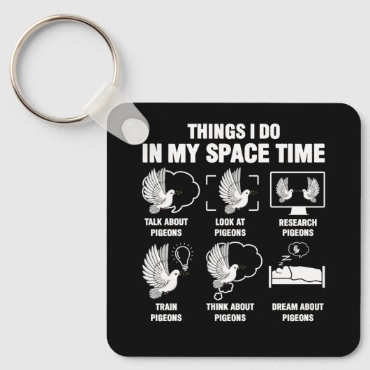 私の宇宙タイムで行うことハト繁殖豚 キーホルダー (正面)