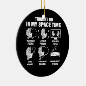 私の宇宙タイムで行うことハト繁殖豚 セラミックオーナメント (右)