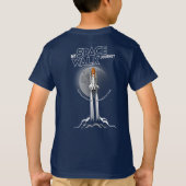 私の宇宙遊泳の旅 (ダークモード) | キッズ Tシャツ (裏面)