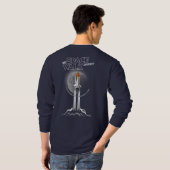 私の宇宙遊泳の旅 (ダークモード) | メンズ長袖 Tシャツ (裏面フル)