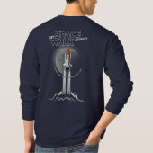 私の宇宙遊泳の旅 (ダークモード) | メンズ長袖 Tシャツ (裏面)