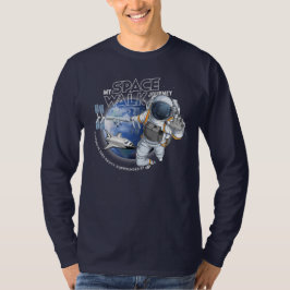 私の宇宙遊泳の旅 (ダークモード) | メンズ長袖 Tシャツ