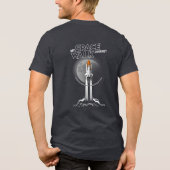 私の宇宙遊泳の旅 (ダークモード) | メンズ トライブレンドTシャツ (裏面)