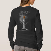私の宇宙遊泳の旅 (ダークモード) | 女性 Tシャツ (裏面)