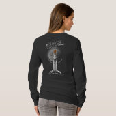 私の宇宙遊泳の旅 (ダークモード) | 女性 Tシャツ (裏面フル)
