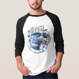 私の宇宙遊泳の旅 | メンズ 3/4 スリーブ ラグラン Tシャツ