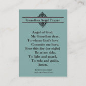 私の守り神神聖なカードへの祈りの言葉 名刺 (裏面)