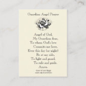 私の守り神神聖なカードへの祈りの言葉 名刺 (裏面)