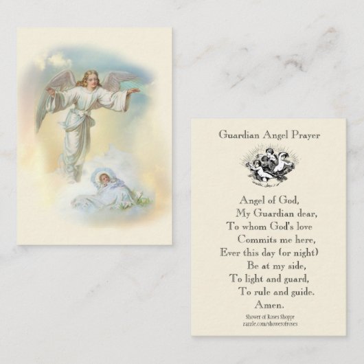 私の守り神神聖なカードへの祈りの言葉 名刺 (正面/裏面)