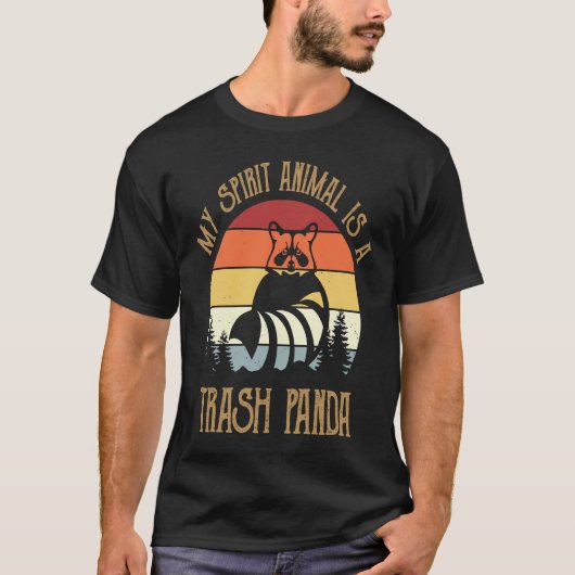 私の守護霊はアライグマです アライグマ Tシャツ (正面)