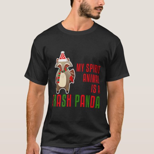 私の守護霊はアライグマ エディション Tシャツ (正面)