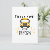 私の安全な保スクールバスの運転手に感謝 サンキューカード (スタンド正面)