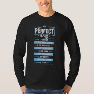 私の完璧な日の目覚め遊ビデオゲームのRepeat Tre Tシャツ