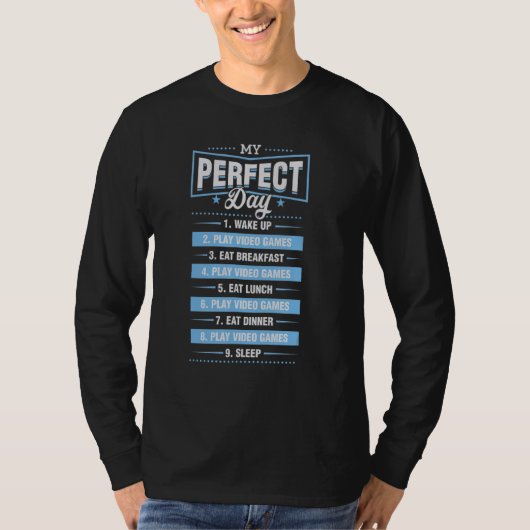 私の完璧な日の目覚め遊ビデオゲームのRepeat Tre Tシャツ (正面)