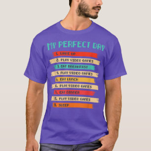 私の完璧な日の遊ビデオゲーム8ビットテット Tシャツ
