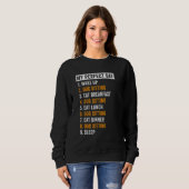 私の完璧な日ウェイクアップ犬の座っている動物ペットSi スウェットシャツ (正面フル)