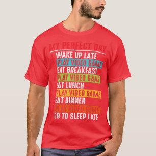 私の完璧な日ビデオゲームゲーマおもしろいーカッコいい Tシャツ