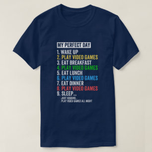私の完璧な日ビデオゲームゲーマおもしろいーカッコいい Tシャツ