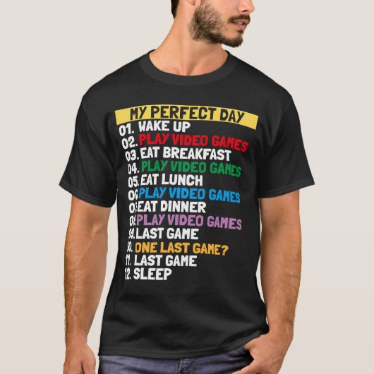 私の完璧な日ビデオゲーム最後の1ゲーム2021 Gam Tシャツ (正面)