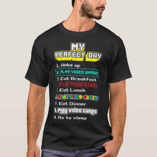 私の完璧な日ビデオゲー遊ムゲーマーギフト Tシャツ