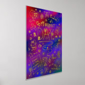 私の完璧な日前向き2考える月 箔ポスター (レイダウン)