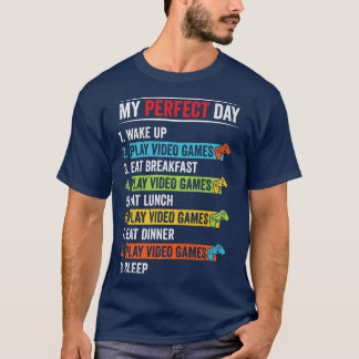 私の完璧な日遊のビデオゲおもしろいームGamer Boys T Tシャツ