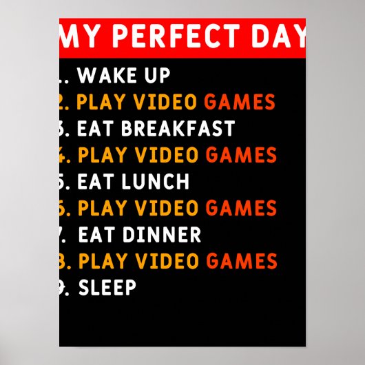 私の完璧な日 – ビデオゲーム ポスター (正面)