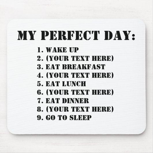 私の完璧な日 マウスパッド (正面)