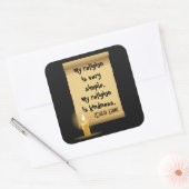 私の宗教はとてもシンプル宗教だ スクエアシール (封筒)