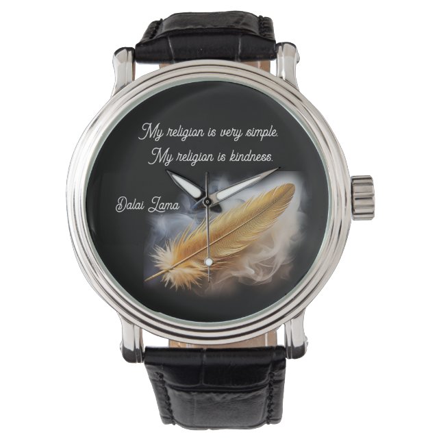 私の宗教はシンプル宗教であり、私の宗教は親切である 腕時計 (正面)