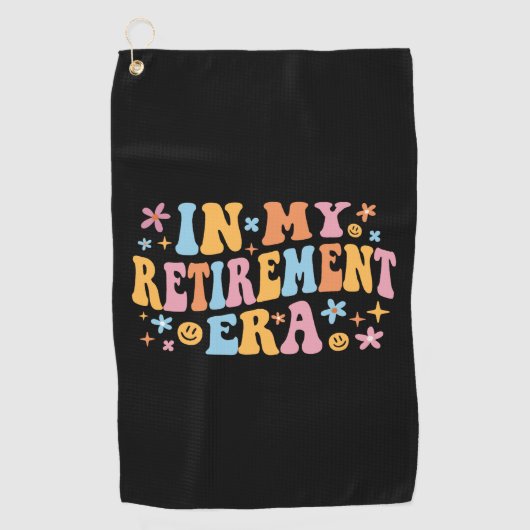 私の定年で ゴルフタオル (正面)