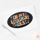 私の定年で 楕円形シール (封筒)