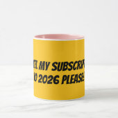 私の定期購読をキャンセルする マグカップ (中央)