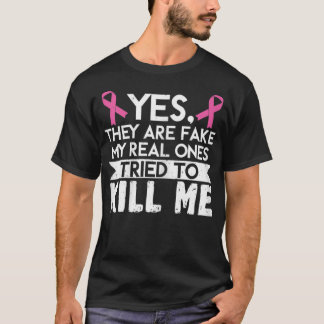 私の実在乳癌を殺そうとした女性 Tシャツ