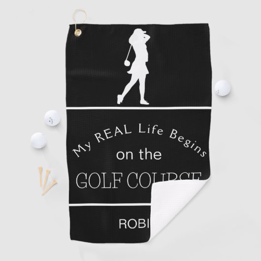 私の実在人生はゴルフ場で始まる ゴルフタオル (インサイチュ)