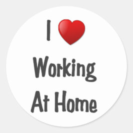 私の家で働いているハート ラウンドシール