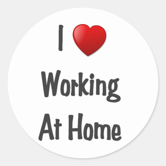 私の家で働いているハート ラウンドシール (正面)