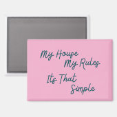 私の家はそのを決めるシンプル マグネット (正面/裏面)