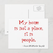 私の家は場所ではなく、人だ。 ポストカード (正面/裏面)