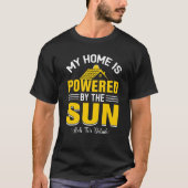 私の家は太陽の家のモデラ太陽のーで動く Tシャツ (正面)
