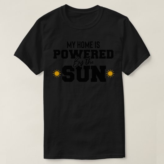 私の家は太陽の生態系の力で動太陽のく Tシャツ (デザイン正面)
