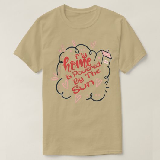 私の家は太陽23で動いている Tシャツ (デザイン正面)