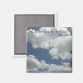 私の家は父の多くの部屋を持っているバイブル・バース マグネット (正面/裏面)