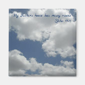 私の家は父の多くの部屋を持っているバイブル・バース マグネット (正面)