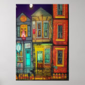 私の家は町にある | AIアートポスター ポスター (正面)