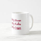 私の家は私のコーヒーマグをルール コーヒーマグカップ (正面右)
