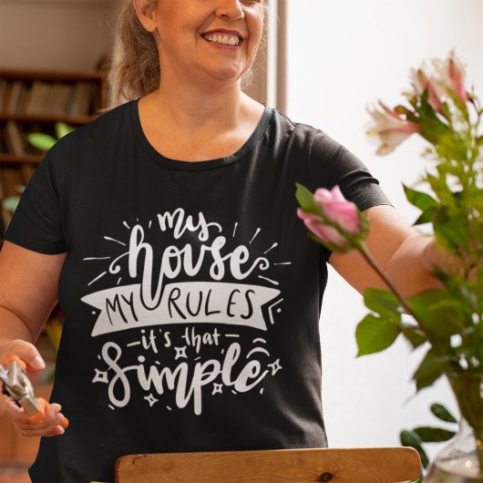 私の家は私のルールおもしろいママ Tシャツ