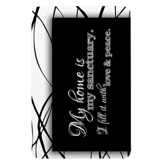 私の家は私の聖域の家のインスピレーション賛美である マグネット (縦)