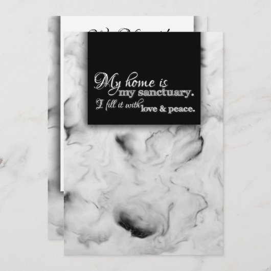 私の家は私の聖域の家のインスピレーション賛美である 招待状 (正面/裏面)