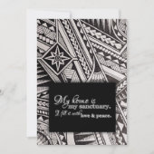 私の家は私の聖域の家のインスピレーション賛美である 招待状 (正面)